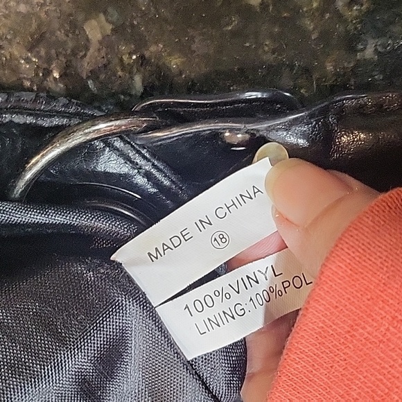 Hobo Bag Purse Zebra Print Vinyl type Material Durable - Picture 6 of 8